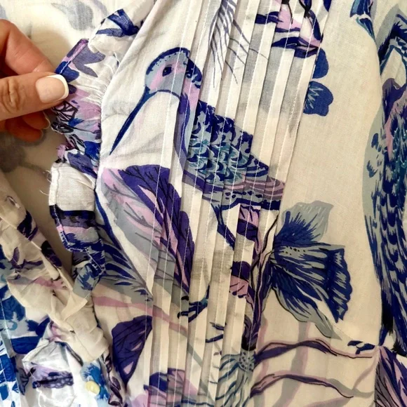 Banjanan Floral Blue and Lilac Maxi Dress - Picture 9 of 11